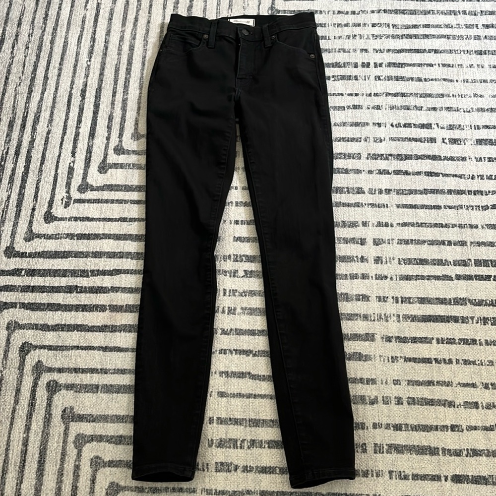 MADEWELL black 9” high Riser Skinny Skinny Jeans 26 tall